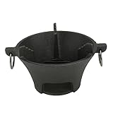 Warmhm 1Stück Runder Eisenofen für Outdoor Bbq Stabiler Eisengrill ohne Platte für Camping und Picknick Langlebigem Eisenmaterial Hochglänzend und Sicher