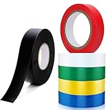 TAIXING 6 Bände Selbstklebendes Isolierband 16mm x 20m Wasserdicht Isolierband Farbig Set PVC Hitzebeständig Hochflexibe Electrical Tape zum Schutz, Bündeln und Reparieren von Kabeln