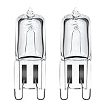 Halogenlampe G9 40W 230V Backofenlampe, G9 Halogen Leuchtmittel für Backofen, Mikrowelle, Oleranz bis 300 Grad C, 2er Pack