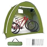 Fahrradaufbewahrungsschuppen – winddichte Motorradzeltabdeckung, wetterfester Fahrradunterstand für den Außenbereich, robuste Stoffschale mit doppeltem Reißverschluss, tragbares Aufbewahrungszelt für