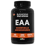 Bandini® EAA Tabletten - 240 Stück für 48 Tage - 9 Essentielle Aminosäuren vor und nach dem Training - Essential Amino Acids EAAs - Hochdosiert Supplement - 100% Vegan - Ohne Zusätze und zuckerfrei