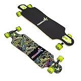 Muuwmi Longboard Compact ABEC 7 Neon, mit Leuchtrollen