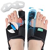 Welnove Ballenzeh-Korrektor – orthopädische Ballenzeh-Schiene – Großzehentrenner Schmerzlinderung für Damen und Herren – Ballenzeh-Korrektur Zehenstrecker mit rutschfestem Riemen, Unterstützung für