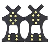 Steigeisen 10 Stollen Anti-Rutsch-Eisgreifer Spikes Winterklettern Anti-Rutsch-Schneespikes Griffe Stollen über Schuhe Abdeckungen Outdoor-Steigeisen(XL EUR(43-45))