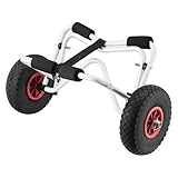 XUCZHAI 150 LB Kapazität Silber Kajak Trolley Wagen Mit Luftreifen FüR Kanu, Surfboard, Paddelboards