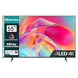 Hisense 55E7KQ QLED Smart TV 139 cm (55 Zoll), 4K, HDR10, HDR10+ decoding, HLG, Dolby Vision, DTS Virtual, 60Hz Panel, Bluetooth, Alexa Built-in, VIDAA Voice, schwarz