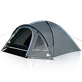 your GEAR Monza Kuppelzelt für 4 Personen, UV50+, Wasserdicht 3000mm, mit Vorbau, Bodenplane, Fenster, 56 x 20 x 20 cm