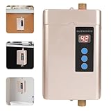 MEELRYD Elektronischer Durchlauferhitzer Küche, 5L 5000W Warmwasserbereiter Elektrisch Instant Klein Durchlauferhitzer Schnelles Aufheizen für Küche und Badezimmer (Champagner Gold)