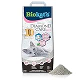 Biokat's Diamond Care Fresh Katzenstreu mit Babypuder-Duft - Feine Klumpstreu aus Bentonit mit Aktivkohle und Aloe Vera - 1 Sack (1 x 10 L)