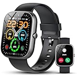 Smartwatch Herren Damen mit Bluetooth Telefonfunktion, 1.91 Zoll Touchscreen Smart Watch, 120+ Sportmodi Fitnessuhr mit Pulsmesser, Schlafmonitor, Schrittzähler,IP68 Wasserdichte Uhr für Android iOS