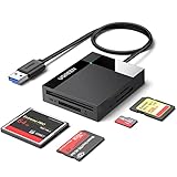 UGREEN USB 3.0 104MB/S Kartenleser 4 in 1 Kartenlesegerät für TF/MS Card Reader mit parallelem Zugriff auf 4 Slots USB Lesegerät Adapter für SD, CF, Micro SD, SDXC, Micro SDHC, Micro SDXC, MS usw