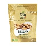 Bio Paranüsse Geschält - 500g. Paranuss Kerne Bio aus Brasilien. Enthalten Selen Proteine Ballaststoffe und Mineralien. Nützlich als Snack oder für Rezepte. Für Vegetarier und Veganer.