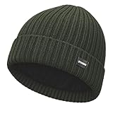 DTUOMO Merinowolle Mütze Herren, Winter Warme Unisex Wintermütze Strickmütze Thermo Beanie, Weich, Stretchy, Unisex, für Damen & Herren