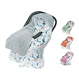 Miracle Baby Einschlagdecke Babyschale Winter Universal Kuscheldecke 90x90cm für Buggy Kinderwagen (Meer)