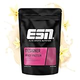 ESN Designer Whey Protein Pulver, Vanilla, 1 kg, bis zu 23 g Protein pro Portion, ideal zum Muskelaufbau und -erhalt - made in Germany
