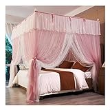 Doppelbett Deluxe Betthimmel Moskitonetz für Einzel-Doppelbett, Prinzessinnenzimmer Romantische Spitze Bettvorhang Schlafzimmerdekor (Farbe: Rosa, Größe: 200 x 220 cm/79 x 87 Zoll) (Grün 150 x 200 cm/