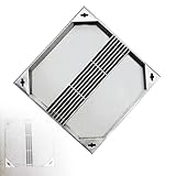 Gullideckel, Schachtabdeckung mit Rahmen und Ablauflöchern, Unsichtbare Inspektionsabdeckung aus Edelstahl 304, für Gehwege und Aussichtspunkte in der Stadt(40x40x5cm/15.5x15.5x2')