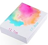 60 Blätter Aquarellpapier 300g, Aquarellblock Malpapier Watercolor Wasserfarben Gouache Papier DIY Glücksbringer Geschenk Aquarell Postkarten Karten für Kinder Studenten Lehrer Künstler (5 x 7 Zoll)