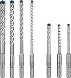 Bosch 7x EXPERT SDS plus-7X Hammerbohrer-Sets (für Weichgestein, Harter Stein, Ø 5-12 mm, Professional Zubehör Bohrhammer)