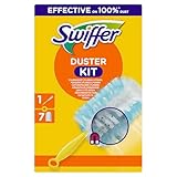 Swiffer Staubmagnet Starter-Set (1 Griff + 7 Nachfülltücher) Fängt Und Schließt 3-mal Mehr Staub Und Haare Ein Als Herkömmliche Staubwedel