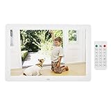 12 Zoll Digitaler Bilderrahmen,VBESTLIFE Elektronische Bilderrahmen 1280 * 800 (16: 9) HD LED Bildschirm mit Wecker, Unterstützung für MPEG / MP4 / AVI/RMVB usw, Wunderbares