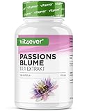 Passionsblume Extrakt - 240 Kapseln - Premium: 1100 mg Extrakt 10:1 (entspricht 11000 mg Passionsblume) pro Tagesportion - Extra Hochdosiert - Ohne unerwünschte Zusätze - Vegan - Laborgeprüft