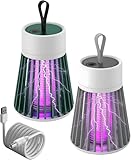 Mozzguard Mosquito Zapper, 2025 Neue Moskito Lampe, Tragbar Mosquito Killer Lampe, Mozzguard Mit USB-Kabel, Mozzy Guard für Drinnen und DraußenInsektenvernichter Für Schlafzimmer, Camping (Green+Grey)