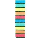 IDEA HOME 10er Set Küchenschwamm, Topfschwamm, Zweiseitig Reinigungsschwamm, 75 x 50 x 28 mm, Mehrzweck Putzschwamm, MIDI, Mehrfarbig