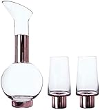 Dekanter，Whiskey Dekanter，Whisky Karaffe und Glas Dekanter-Set, Kristalldekanter, 1500 ml, mit 400 ml Glasbecher, Geschenkset, Glas, Kristallglaskaraffe, handgefertigter Dekanter und Gläser, Geschenk