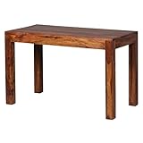 FineBuy Esstisch Massivholz Sheesham Esszimmer-Tisch Holztisch Design Küchentisch Landhaus-Stil braun Größe wählbar