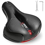 Roysmart Fahrradsattel Gel Fahrradsitz, Fahrradsattel Damen Herren, Breiter Weicher Komfortabel Atmungsaktiv Stoßdämpfend Ergonomisch wasserdichte Fahrrad Sattel