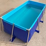 WLCGYD Frame Pool/Schwimmbecken Pools Außenpool Für Erwachsene, Oberirdische Schwimmbecken Für Sommer-Wasserpartys, Nicht Aufblasbare Familienpools, Containerteich(Height 23in/60cm lxw 2x1.5m/8x5ft)