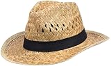 Rugged Earth Harvester – Klassischer Strohhut für Damen & Herren | Leichter & luftiger Sommerhut mit schwarzem Hutband | Perfekt für Garten, Freizeit & Urlaub
