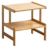 FENGJISUN DruckerstäNder Druckertisch Bamnboo Druckerständer Desktop Multifunktionsdrucker Kopierer Scanner Regalständer Schreibtisch Organizer Druckerschrank(Natural)