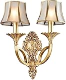 Vintage-Wandleuchte aus antikem Messing mit Lampenschirm aus Glas, goldene Wandleuchte, Retro-Schlafzimmer-Nachttischleuchte für Wohnzimmer, Flur, Bauernhaus, Esszimmer, Kücheninsel, Wandlam