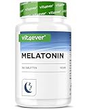 Melatonin - 365 Tabletten - 0,5 mg pro Tagesdosis (1/2 Tablette) - Laborgeprüft - Ohne unerwünschte Zusätze - Hochdosiert - Vegan