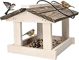 KOTARBAU® Vogelhaus zum Aufhängen Vogelfutterhaus aus Holz Vogelfutterspender Futterhaus für Vögel Vogelhäuschen Futterstationen für Wildvögel Vogelhaus Balkon Vogel Futterhaus + 0,5 kg Futter Gratis