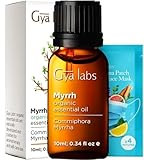 Gya Labs Myrrhe ätherisches Öl Bio für die Haut - 100% reine und natürliche Myrrhe Öle Bio für Diffusor, Haar, Kerze machen & Massage (10ml)