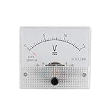 DC Analog 85 C1 Strom-Voltmeter-Panel, Spannungs-Analog-Voltmeter mit 2,5 Genauigkeit, Niedriger Verbrauch, Geringe Größe, Leicht, Langlebig (Druckmessung 0-15V)