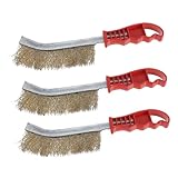 Garneck 3 Teilige Drahtbürste Grillbürste Schaberbürste Grillbürste Grillbürste Reiniger Grillzubehör Grillbürste Für Den Außenbereich Tragbare Grillbürste Grillwerkzeug