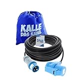 KALLE DAS KABEL CEE Verlängerung 230V Campingkabel Wohnmobil-Kabel Camping-CEE Kabel mit Camping Stecker und Winkelkupplung H07RN-F 3G 2,5mm² 25 Meter
