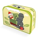 Trötsch Kinderkoffer 'Sandmann' Lokomotive medium, Pappkoffer, Koffer aus Pappe, Geschenk Verpackung, Gutschein Verpackung,Spielkoffer, Metallgriff ... Kinder: 24 x 17 cm (Unser Sandmännchen)