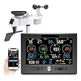 Drahtlose Wetterstation 0371 Wetterstation Außensensor Wettervorhersage Basis Detektor Indoor AQI PM2.5 PM10 Co2 Monitor Genaue und stabile Datenerfassung