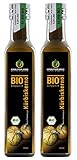 Kräuterland BIO Kürbiskernöl 500ml - 2x 250ml Original steirisches Kürbisöl aus gerösteten Kürbiskernen - 100% rein, kaltgepresst, vegan - Premium Qualität aus der Steiermark