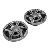 Luocute 6,5 Zoll Dual Marine -Lautsprecher, 150 -W -Kraft Im Freien Im Freien Im Freien Stereo -Lautsprecher Soundsystempaar, Legierung und ABS -Material mit LED -Beleuchtung