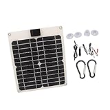 Monokristallines Solarpanel-Kit, Hocheffizientes 5-V-12-V-Solarbatteriepanel mit Hoher Temperaturbeständigkeit und Zwei Ausgängen für das Auto (WHITE)