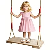 Jlobnyiun Schaukelsitz aus Holz, höhenverstellbarer Seilsitz für Erwachsene | tragbare Freizeitausrüstung für Jugendliche und Erwachsene