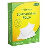 Frischblatt Spülmaschinen Blätter | natürliche Spülmittel Streifen, biologisch abbaubar, ohne Plastik | Spülmaschinentabs-Ersatz (80 Spülgänge, Zitrone)