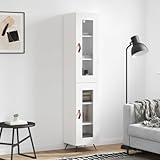 ShGaxin Highboard Weiß 34,5x34x180 cm Holzwerkstoff, Sideboard Wohnzimmer, Schlafzimmer Kommode, Bücherschrank, Wohnzimmerschrank, Hochschrank, Wohnschrank - 3199401