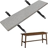 RTSFKFS Bierbankauflagen 180 220 170 110 Bankauflagen Gepolstert 180x30 220x25 200x30 170x23 Sitzkissen Bank 10830 220×25 3cm Dick(Hellgrau,180x35x3cm)